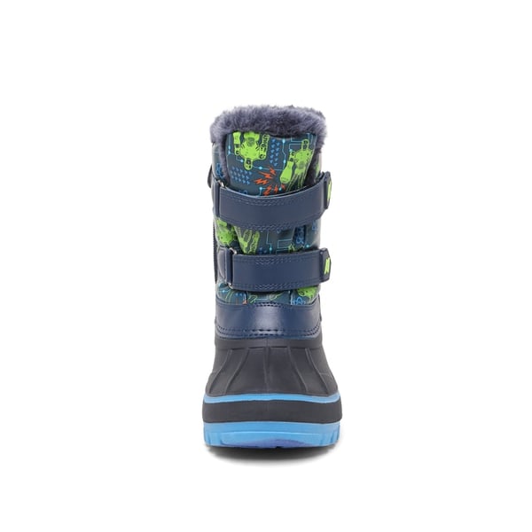 Kids Ankle Waterproof Snow Boots - BLACK NEON GREEN - 3